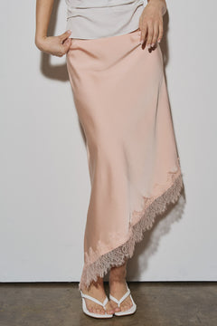 Asymmetrical Skirt With Lace