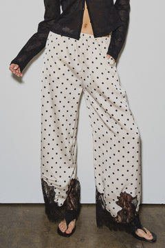 Satin Relaxed Polkadot Pant
