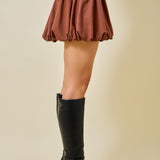 High Waist Bubble Mini Skirt