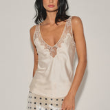 Lace Trim Satin Camisole