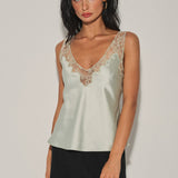 Lace Trim Satin Camisole