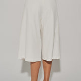 Pleaded Wide Leg Cropped Pant