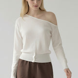 One Shoulder Knit Top