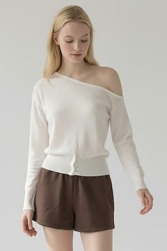 One Shoulder Knit Top