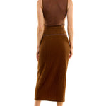 Tank Top And Midi Skirt Set - Mocha, Women's Matching Sets Collection