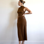 Tank Top And Midi Skirt Set - Mocha, Women's Matching Sets Collection