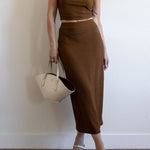 Tank Top And Midi Skirt Set - Mocha, Women's Matching Sets Collection