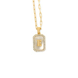 E Pendant Letter Necklace