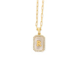 R Pendant Letter Necklace