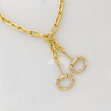 Horsebit Tassel Chain Necklace