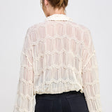 Sheer Chevron Textured Top