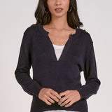 Layered Sweater - Navy/White, Women's Tops Collection