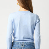 Thin Button Up Cardigan - Light Blue, Women's Tops Collection