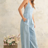 Chambray Denim Jumpsuit