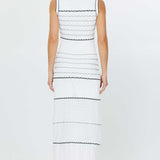 Sleeveless Button Mid Length Fitted Dress