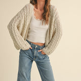 Light Weight Cable Knit Cardigan