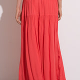 Smocked Midi Skirt