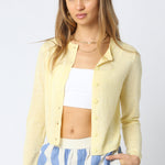 Thin Button Up Cardigan - Egg, Women's Tops Collection