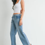 Just Black - Barrel Jean with Seams - Light Denim, Women's Denim Collection