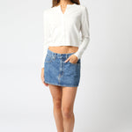 Thin Button Up Cardigan - Off White, Women's Tops Collection
