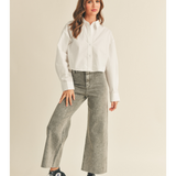 Cropped Buttondown Top