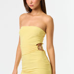 Tube Cut Out Dress With Starfish - Yellow, Women's Dresses Collection