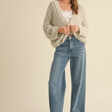 Light Weight Cable Knit Cardigan