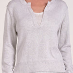Layered Sweater - Grey/White, Women's Tops Collection