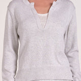 Layered Sweater - Grey/White, Women's Tops Collection