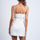 Scallop Edge Mini Dress