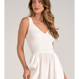 Sleeveless Mixed Fabric Maxi Dress