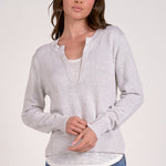 Layered Sweater - Grey/White, Women's Tops Collection