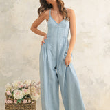 Chambray Denim Jumpsuit