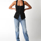 Button Down Vest Top