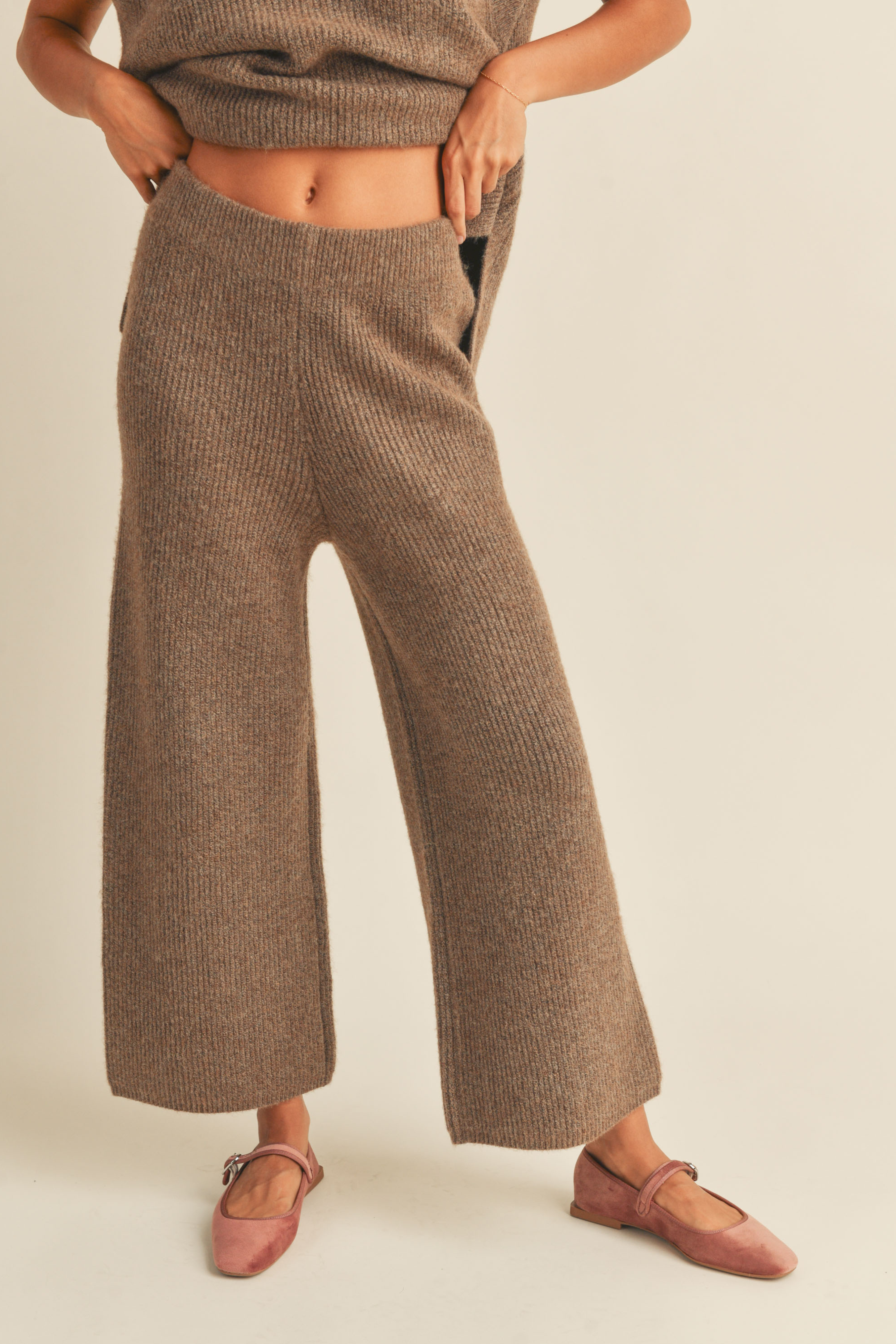 Sweater Pants - brown, womens pants/matching sets collection