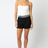 Denim Waistband Shorts