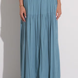 Smocked Midi Skirt