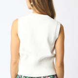 Tie Front Sleeveless Sweater