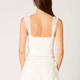 Lace Strap Ruched Tank