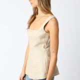 Linen Long Line top