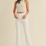 Just Black- HR Tonal Crop Flare