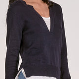 Layered Sweater - Navy/White, Women's Tops Collection