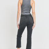 Just Black- High Rise Crop Flare