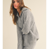 Waffle Pattern Half Zip Sweater