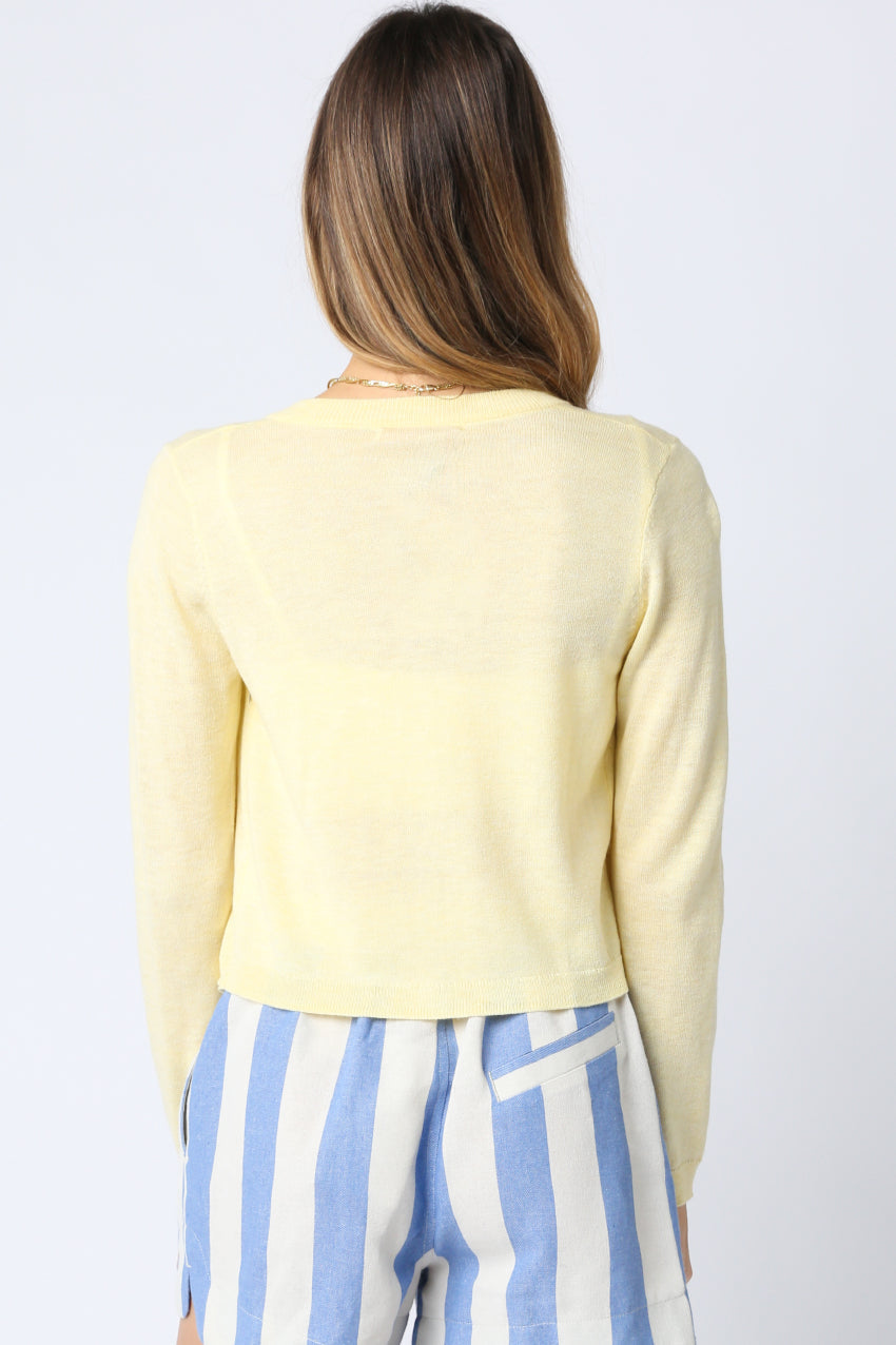 Thin Button Up Cardigan - Egg, Women's Tops Collection