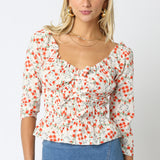 Floral Smocked Blouse