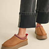 Cuffed Borrom Black Denim Pant