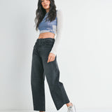 Just Black - Barrel Jean with Seams - Washed Black, Women's Denim Collection