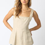 Linen Long Line top