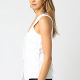 Button Down Vest Top